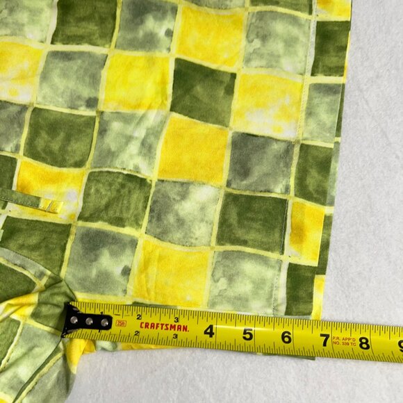 Zara Women's Green & Yellow Checkered Cotton Drawstring Shorts Size Small NWOT - Picture 10 of 11